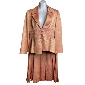 Vintage Sheila de Vries Amsterdam Holland Skirt Suit‎ Set Est Sz M/L Old Money